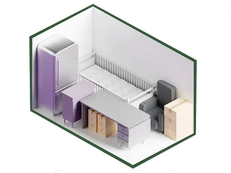 10 by 10 storage unit illustration