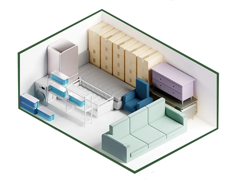 10 by 20 storage unit illustration